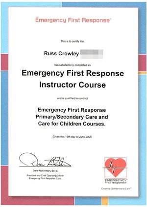 Emergency First Response Instructor